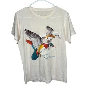Vtg Cloud Dancers Unisex T Shirt Cream 80-90’s Single Stitch